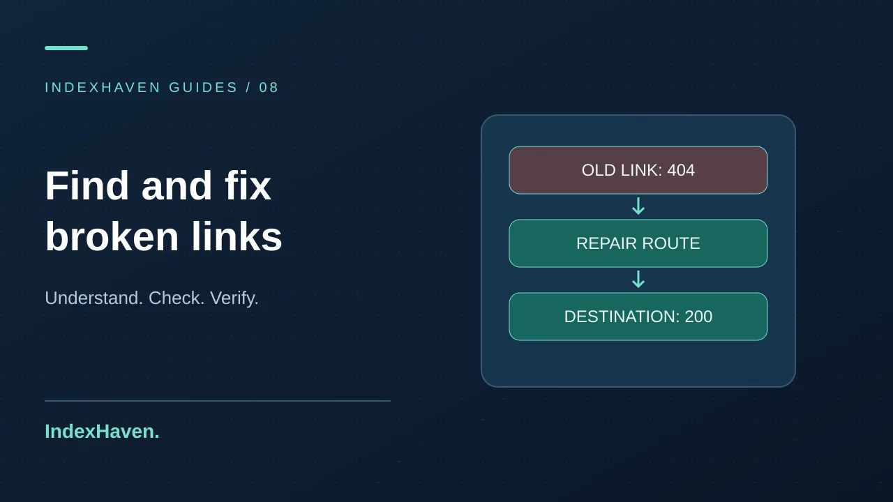 A missing link destination replaced with a direct route to a working page.